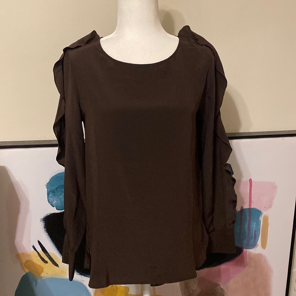 Tablots 100% Silk Chocolate Slip Blouse main image 1